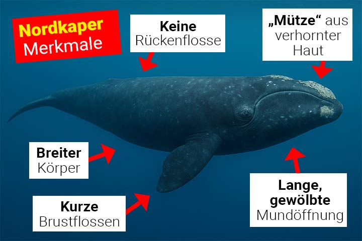 Nordkaper Körperbau und Aussehen Nordkaper Körperbau und Aussehen