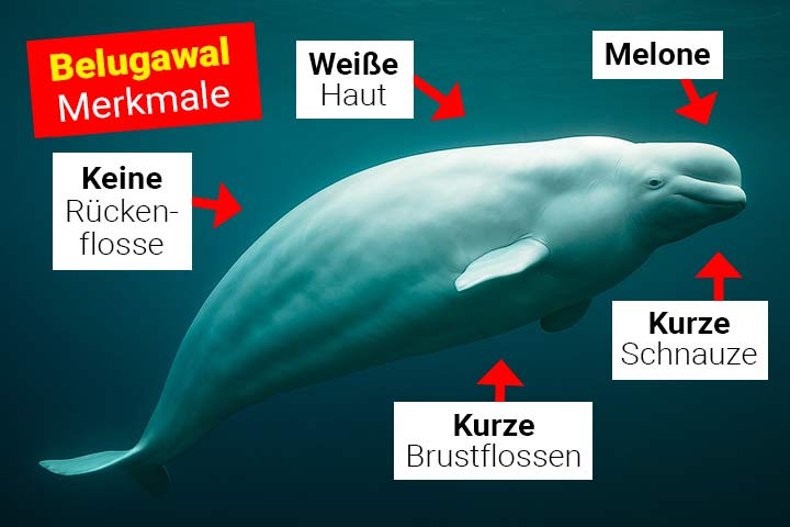 Belugawal Körperbau und Aussehen