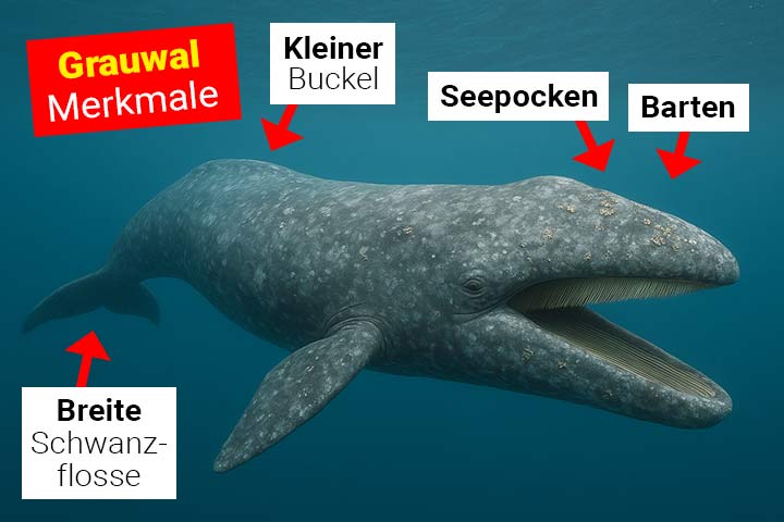 Grauwal Körperbau und Aussehen