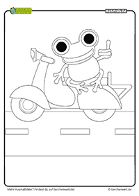 Malvorlage Motorradfrosch