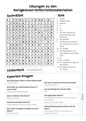 Honigbiene Lösungen